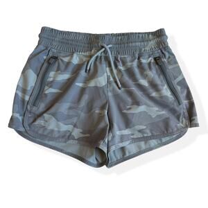 Athleta Girl Gray Camo Athletic Shorts Girls Medium 8-10